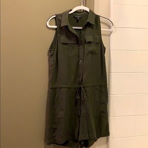 Olive Green Sleeveless Romper